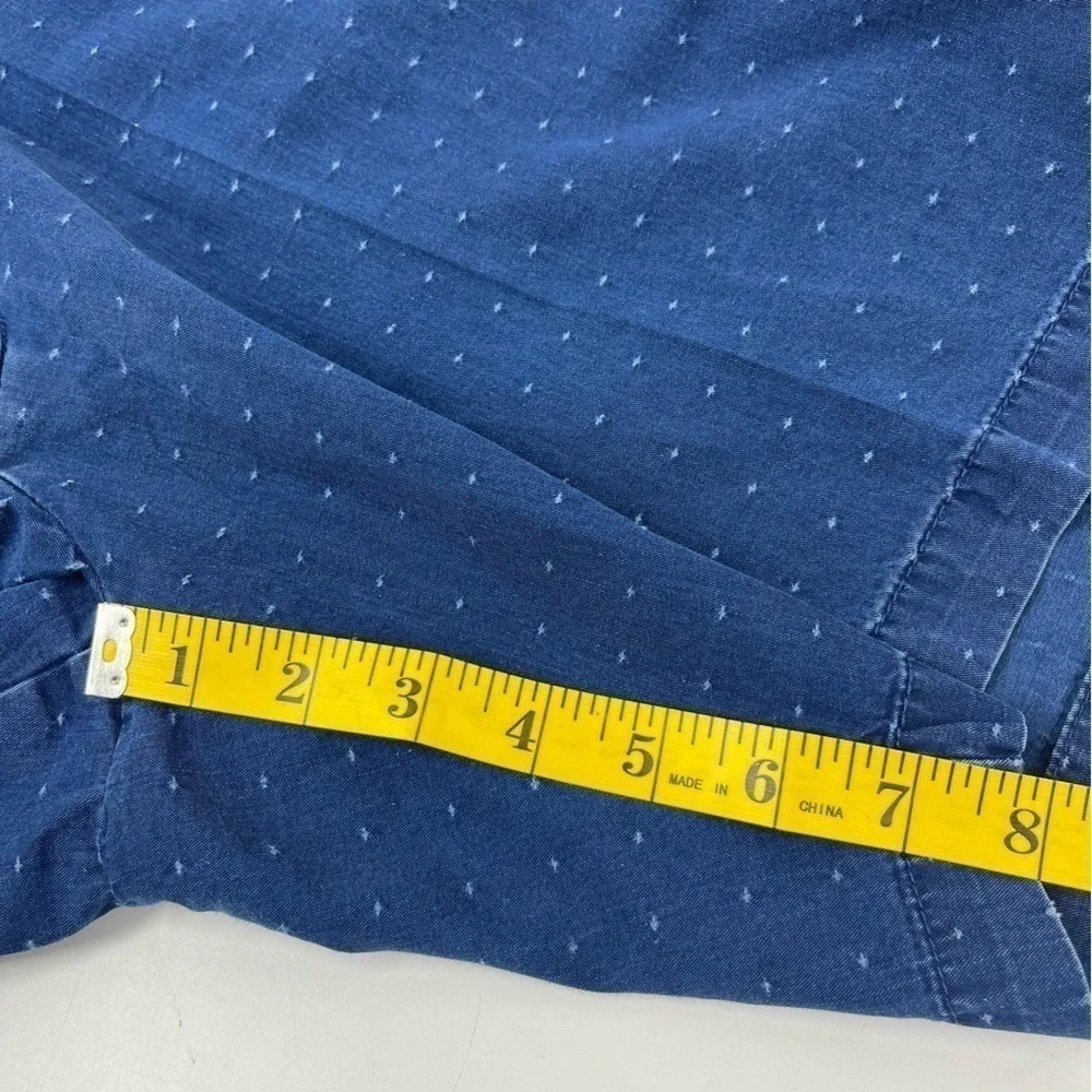 Peter Millar Crown Shop Mens‎ 35 Blue Embroidered Micro Star Chino Shorts